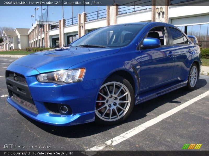 Octane Blue Pearl / Black 2008 Mitsubishi Lancer Evolution GSR