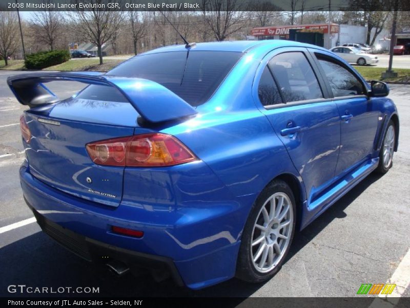 Octane Blue Pearl / Black 2008 Mitsubishi Lancer Evolution GSR