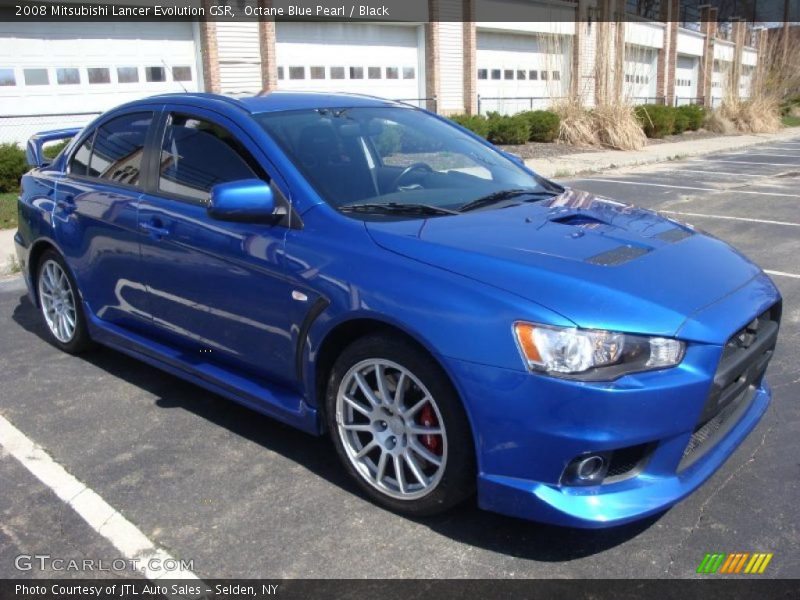 Octane Blue Pearl / Black 2008 Mitsubishi Lancer Evolution GSR