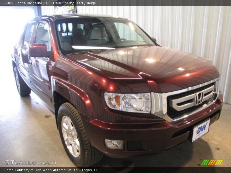 Dark Cherry Pearl / Beige 2009 Honda Ridgeline RTS