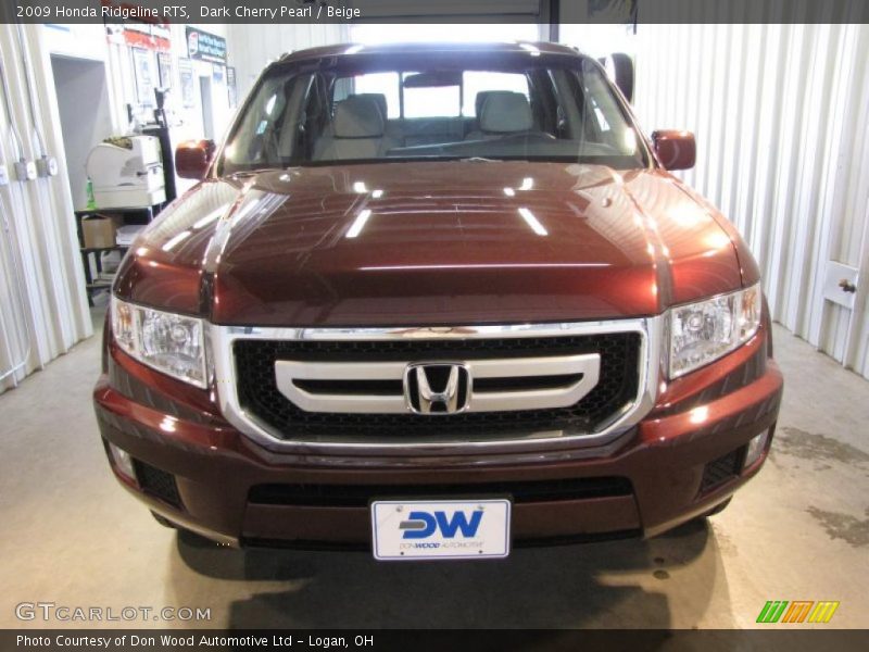 Dark Cherry Pearl / Beige 2009 Honda Ridgeline RTS