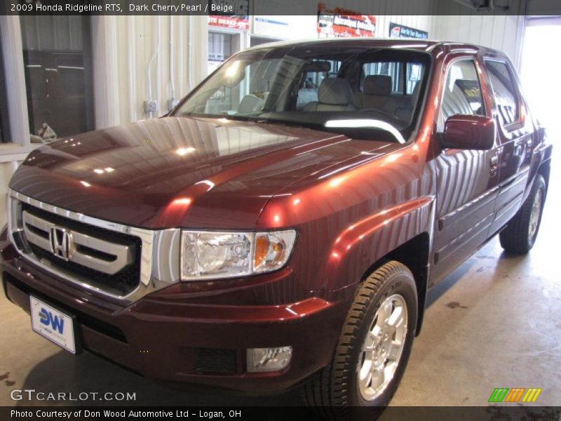 Dark Cherry Pearl / Beige 2009 Honda Ridgeline RTS