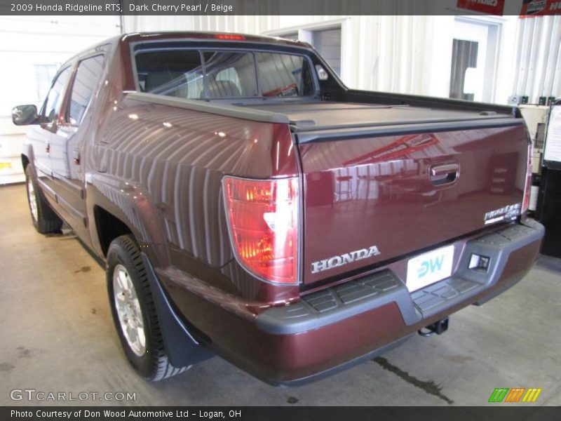 Dark Cherry Pearl / Beige 2009 Honda Ridgeline RTS