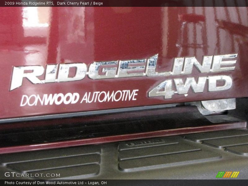 Dark Cherry Pearl / Beige 2009 Honda Ridgeline RTS