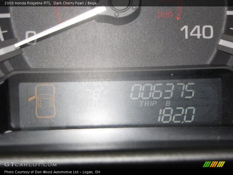 Dark Cherry Pearl / Beige 2009 Honda Ridgeline RTS