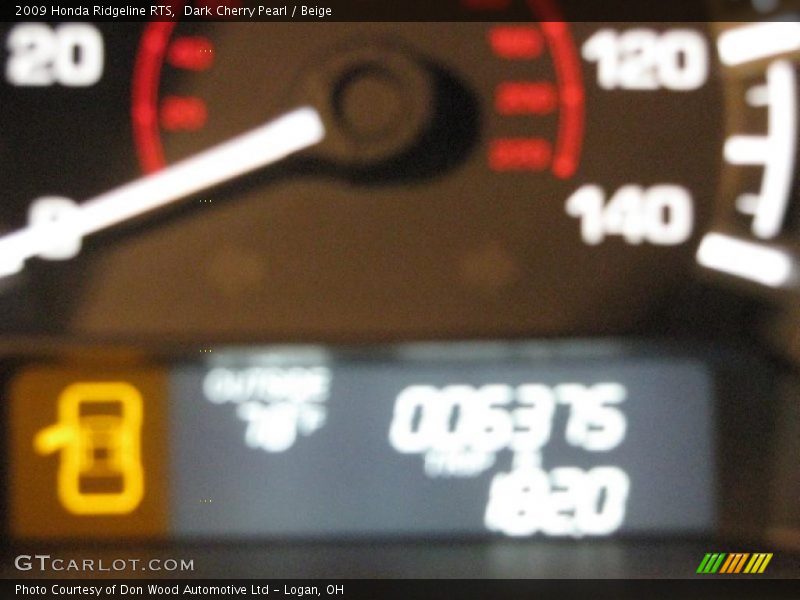 Dark Cherry Pearl / Beige 2009 Honda Ridgeline RTS