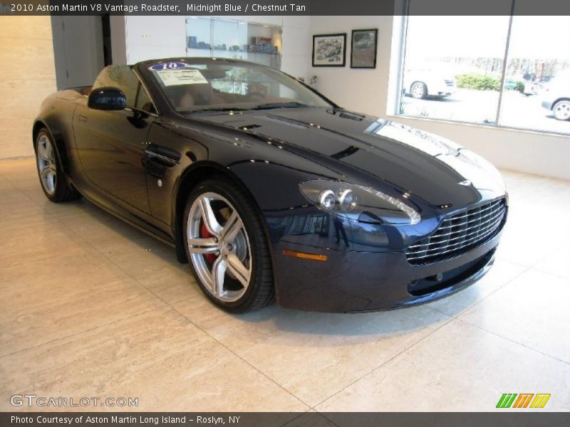Midnight Blue / Chestnut Tan 2010 Aston Martin V8 Vantage Roadster