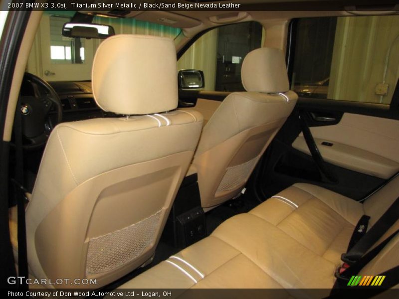 Titanium Silver Metallic / Black/Sand Beige Nevada Leather 2007 BMW X3 3.0si