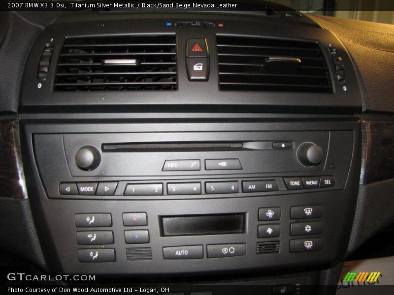 Titanium Silver Metallic / Black/Sand Beige Nevada Leather 2007 BMW X3 3.0si