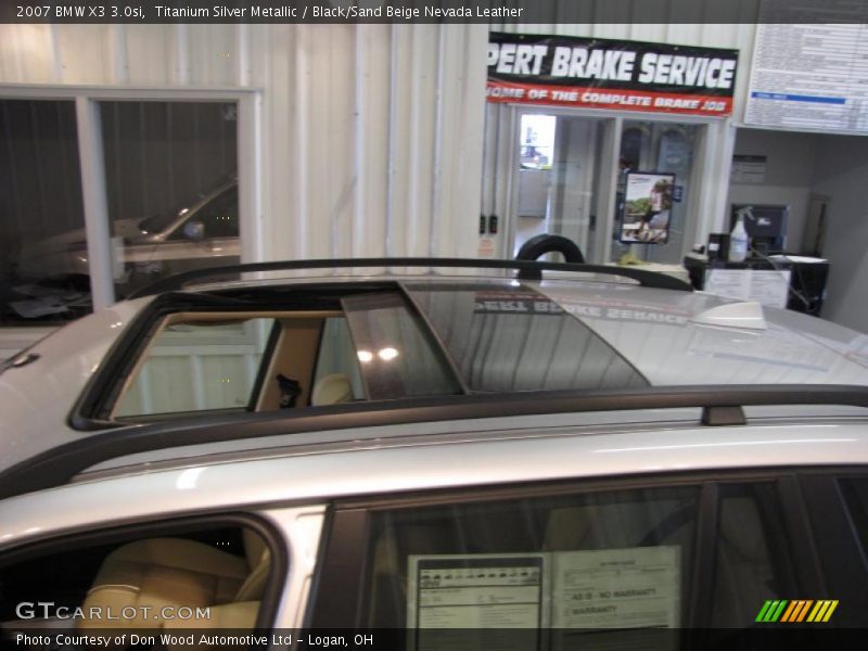 Titanium Silver Metallic / Black/Sand Beige Nevada Leather 2007 BMW X3 3.0si