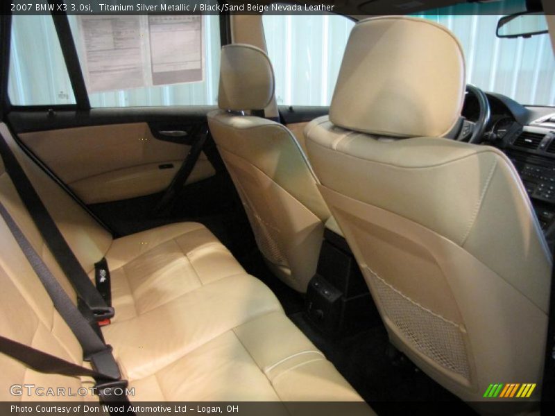 Titanium Silver Metallic / Black/Sand Beige Nevada Leather 2007 BMW X3 3.0si