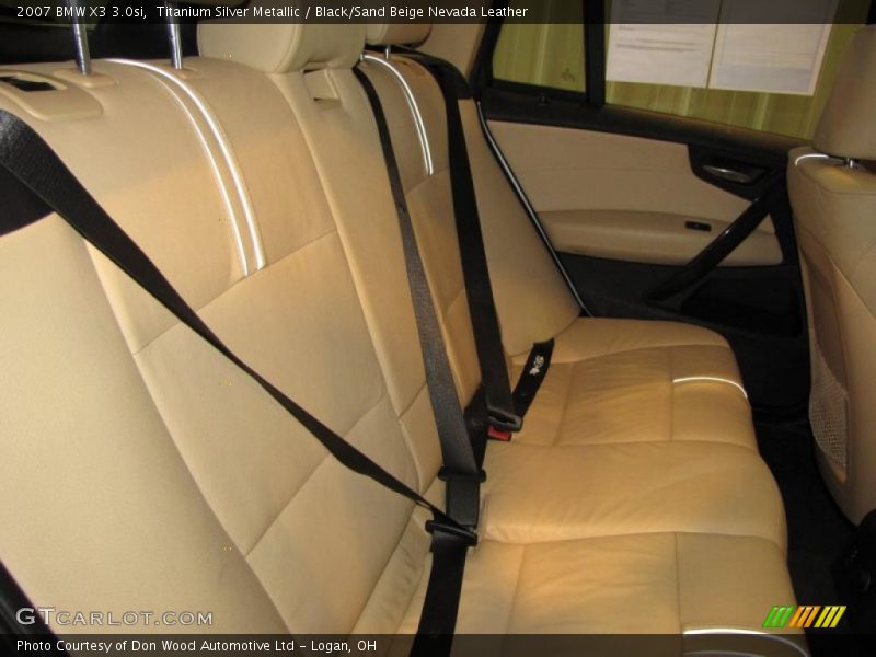 Titanium Silver Metallic / Black/Sand Beige Nevada Leather 2007 BMW X3 3.0si