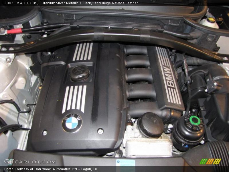 Titanium Silver Metallic / Black/Sand Beige Nevada Leather 2007 BMW X3 3.0si