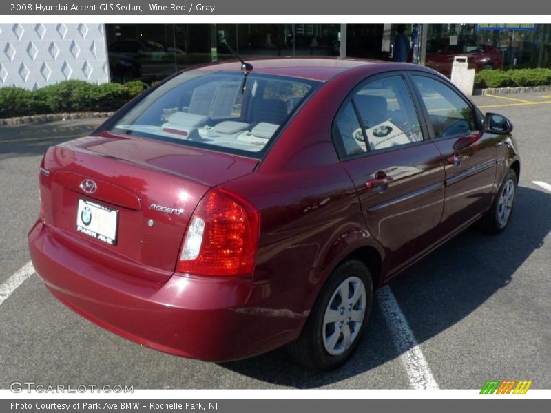 Wine Red / Gray 2008 Hyundai Accent GLS Sedan