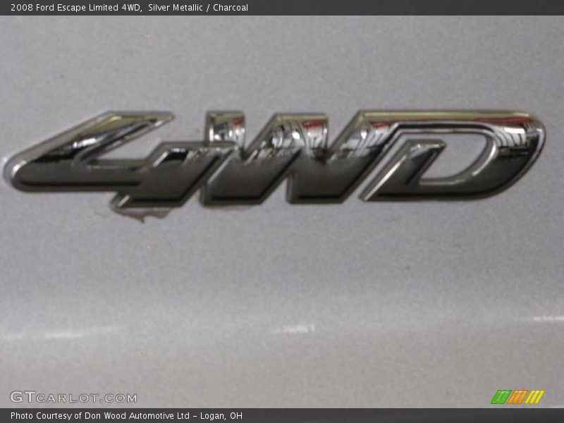 Silver Metallic / Charcoal 2008 Ford Escape Limited 4WD