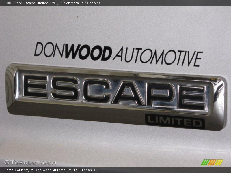 Silver Metallic / Charcoal 2008 Ford Escape Limited 4WD