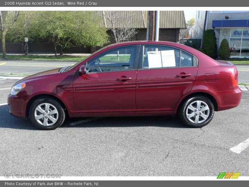 Wine Red / Gray 2008 Hyundai Accent GLS Sedan