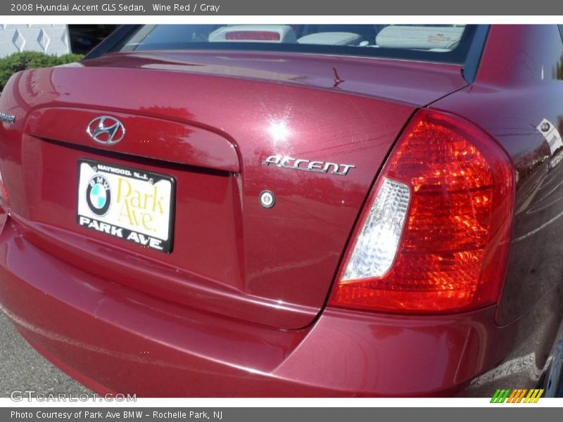 Wine Red / Gray 2008 Hyundai Accent GLS Sedan