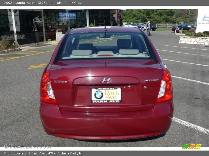 Wine Red / Gray 2008 Hyundai Accent GLS Sedan