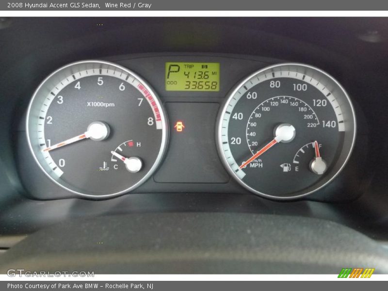 Wine Red / Gray 2008 Hyundai Accent GLS Sedan