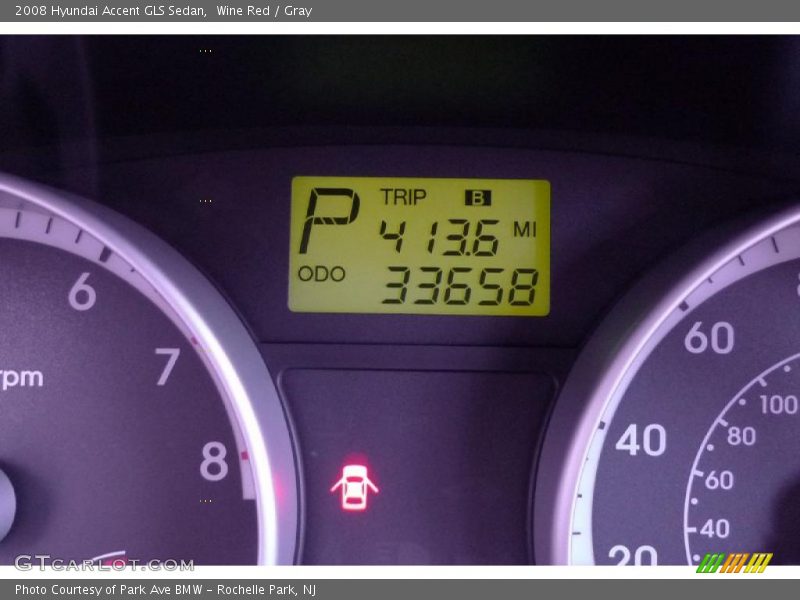 Wine Red / Gray 2008 Hyundai Accent GLS Sedan