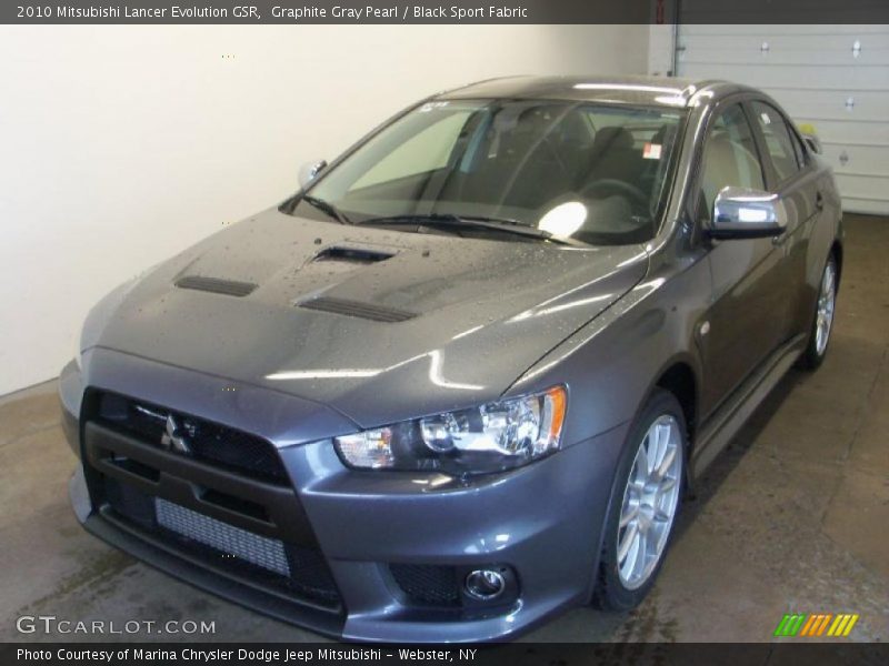 Graphite Gray Pearl / Black Sport Fabric 2010 Mitsubishi Lancer Evolution GSR