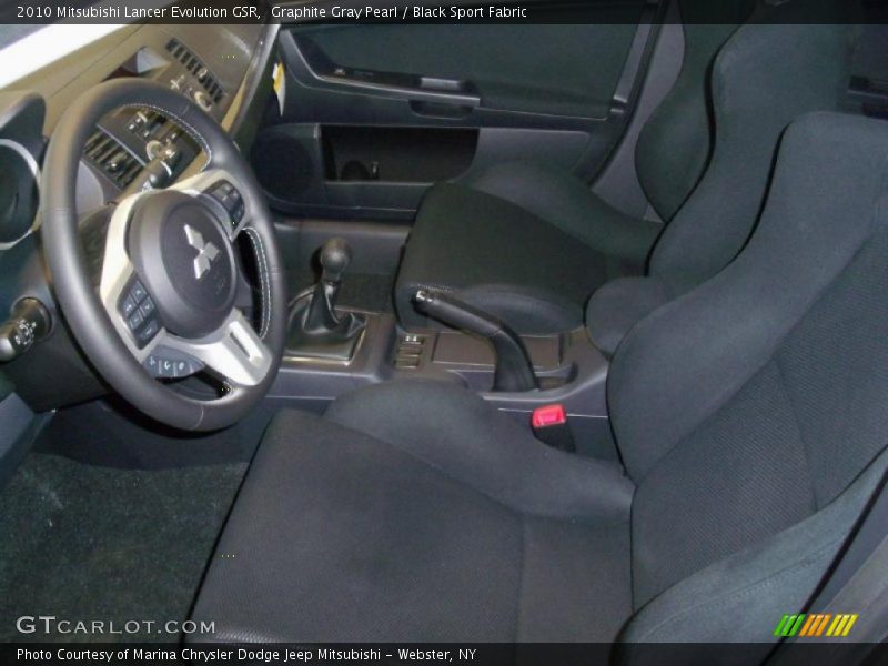 Graphite Gray Pearl / Black Sport Fabric 2010 Mitsubishi Lancer Evolution GSR