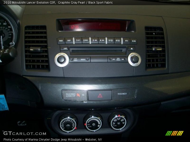 Graphite Gray Pearl / Black Sport Fabric 2010 Mitsubishi Lancer Evolution GSR