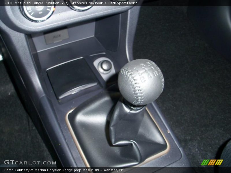 Graphite Gray Pearl / Black Sport Fabric 2010 Mitsubishi Lancer Evolution GSR