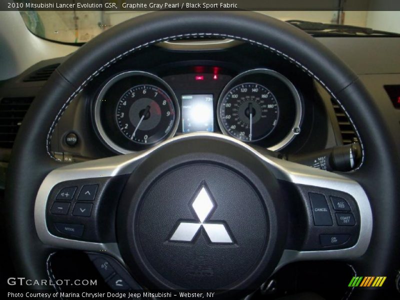 Graphite Gray Pearl / Black Sport Fabric 2010 Mitsubishi Lancer Evolution GSR