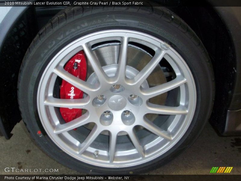 Graphite Gray Pearl / Black Sport Fabric 2010 Mitsubishi Lancer Evolution GSR