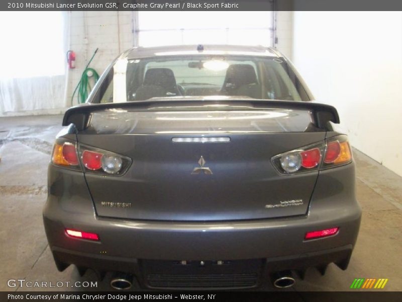 Graphite Gray Pearl / Black Sport Fabric 2010 Mitsubishi Lancer Evolution GSR