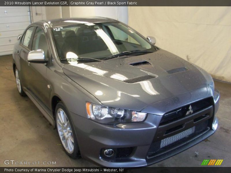 Graphite Gray Pearl / Black Sport Fabric 2010 Mitsubishi Lancer Evolution GSR