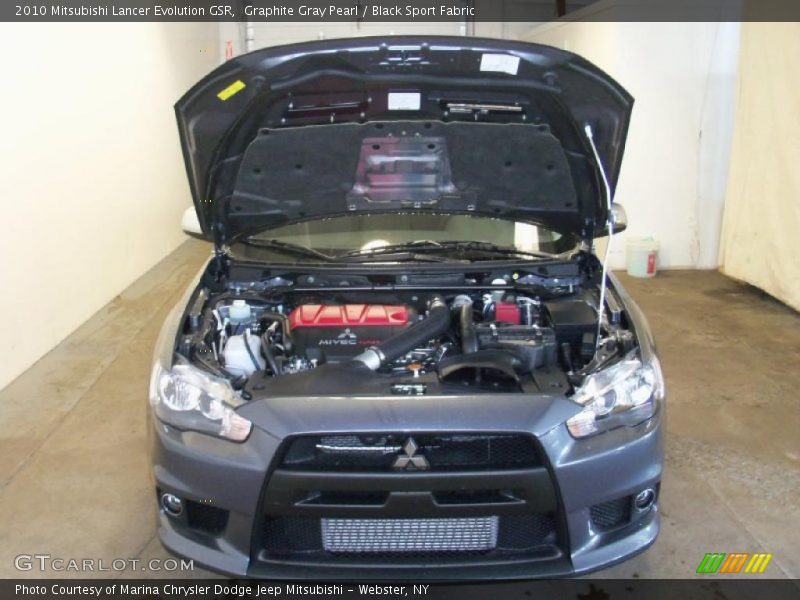 Graphite Gray Pearl / Black Sport Fabric 2010 Mitsubishi Lancer Evolution GSR