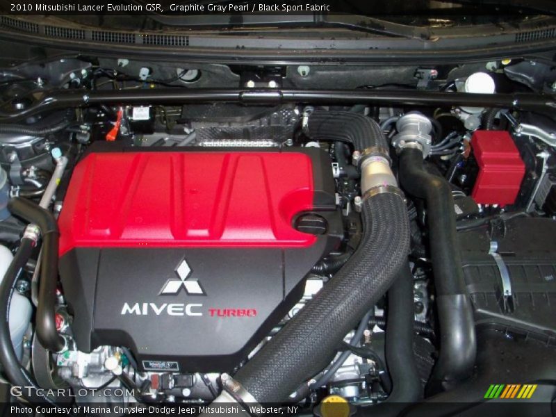 Graphite Gray Pearl / Black Sport Fabric 2010 Mitsubishi Lancer Evolution GSR