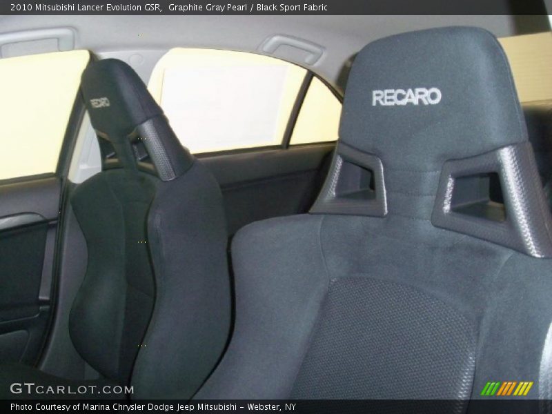 Graphite Gray Pearl / Black Sport Fabric 2010 Mitsubishi Lancer Evolution GSR