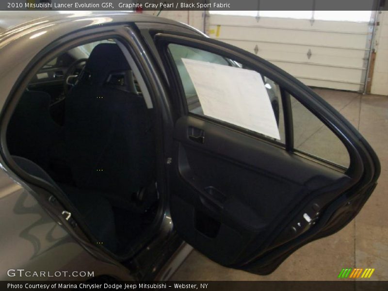 Graphite Gray Pearl / Black Sport Fabric 2010 Mitsubishi Lancer Evolution GSR