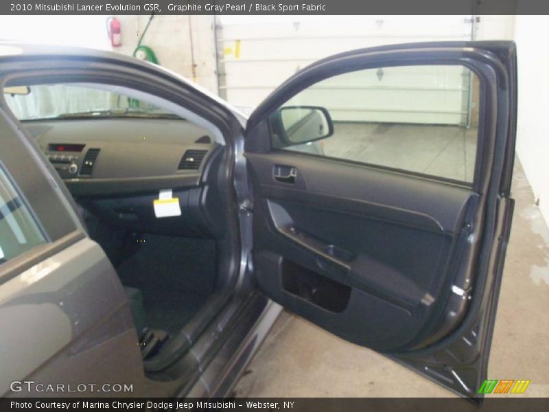 Graphite Gray Pearl / Black Sport Fabric 2010 Mitsubishi Lancer Evolution GSR