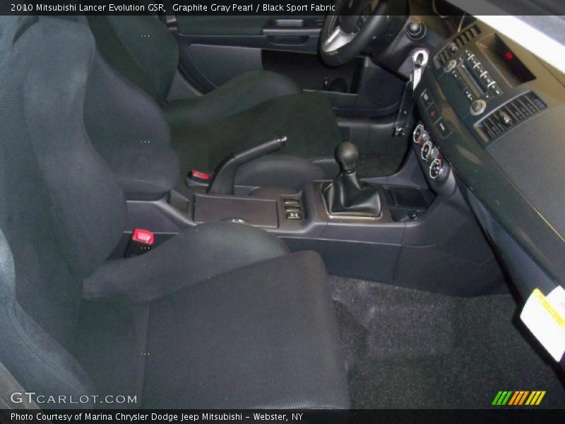 Graphite Gray Pearl / Black Sport Fabric 2010 Mitsubishi Lancer Evolution GSR