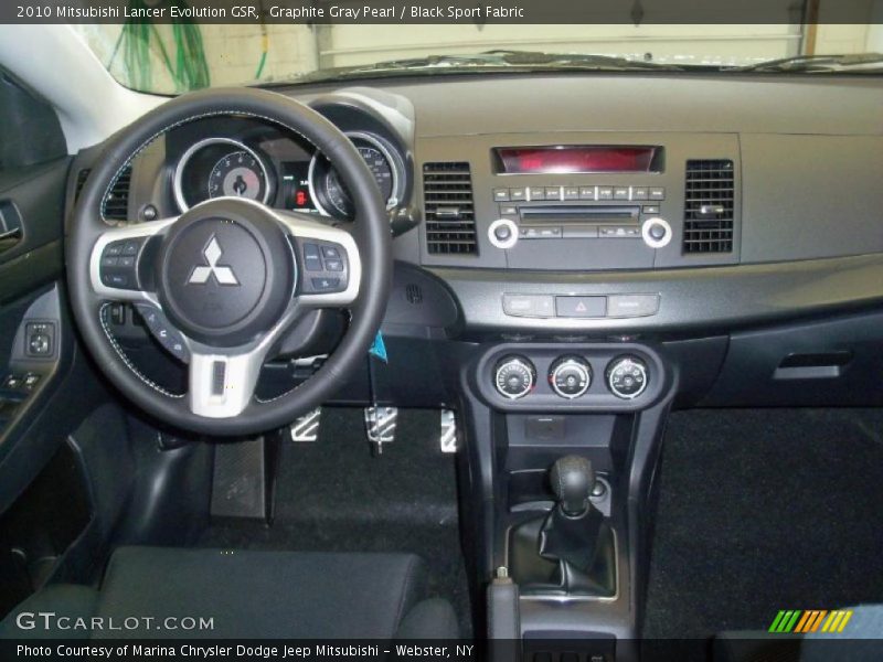 Graphite Gray Pearl / Black Sport Fabric 2010 Mitsubishi Lancer Evolution GSR