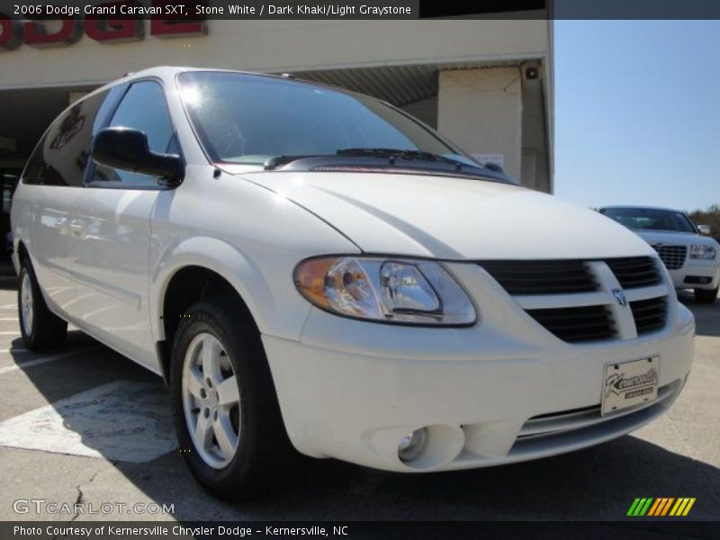 Stone White / Dark Khaki/Light Graystone 2006 Dodge Grand Caravan SXT