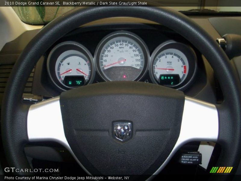 Blackberry Metallic / Dark Slate Gray/Light Shale 2010 Dodge Grand Caravan SE
