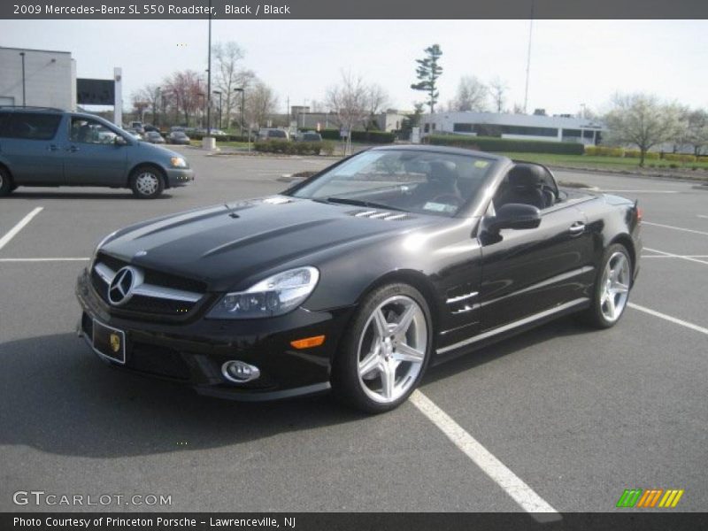 Black / Black 2009 Mercedes-Benz SL 550 Roadster