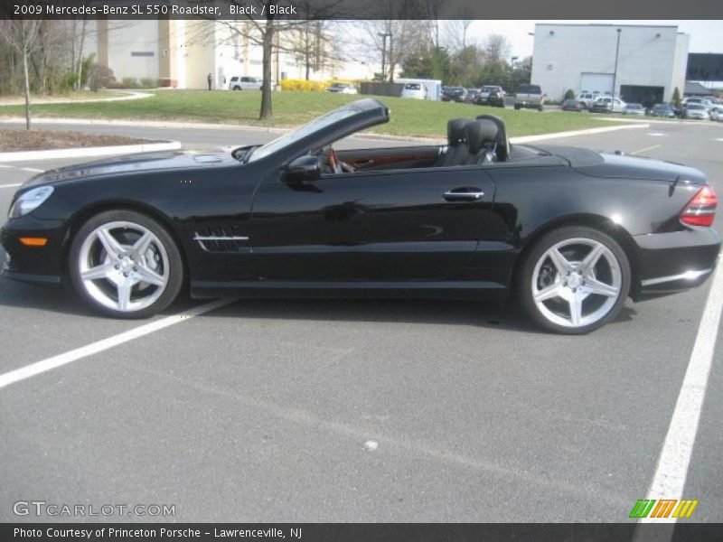 Black / Black 2009 Mercedes-Benz SL 550 Roadster