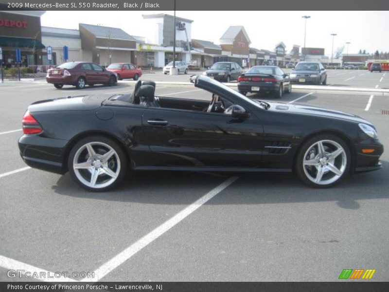 Black / Black 2009 Mercedes-Benz SL 550 Roadster