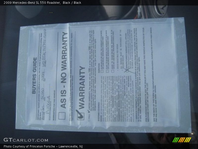Black / Black 2009 Mercedes-Benz SL 550 Roadster