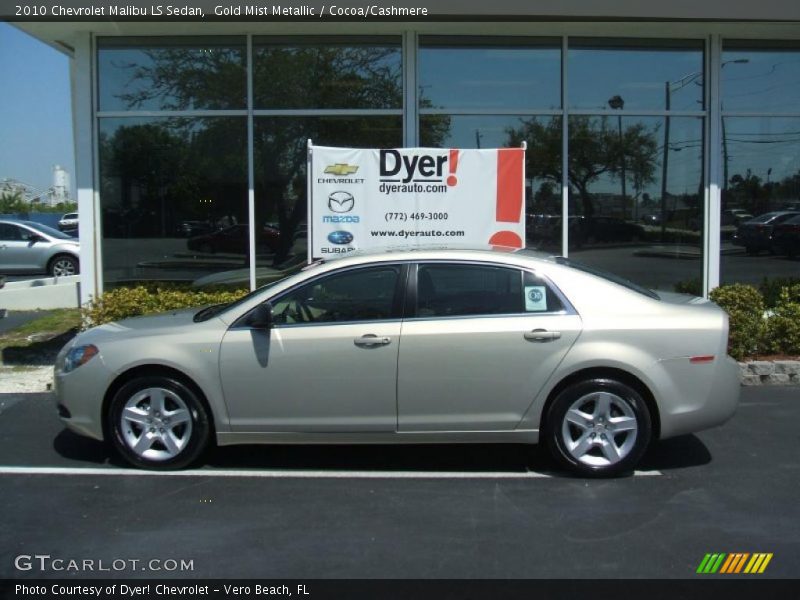 Gold Mist Metallic / Cocoa/Cashmere 2010 Chevrolet Malibu LS Sedan