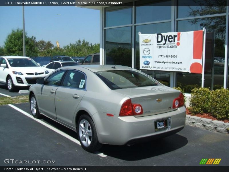 Gold Mist Metallic / Cocoa/Cashmere 2010 Chevrolet Malibu LS Sedan