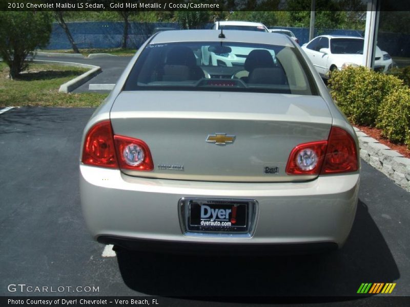 Gold Mist Metallic / Cocoa/Cashmere 2010 Chevrolet Malibu LS Sedan