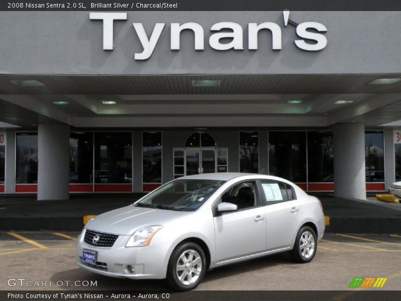 Brilliant Silver / Charcoal/Steel 2008 Nissan Sentra 2.0 SL